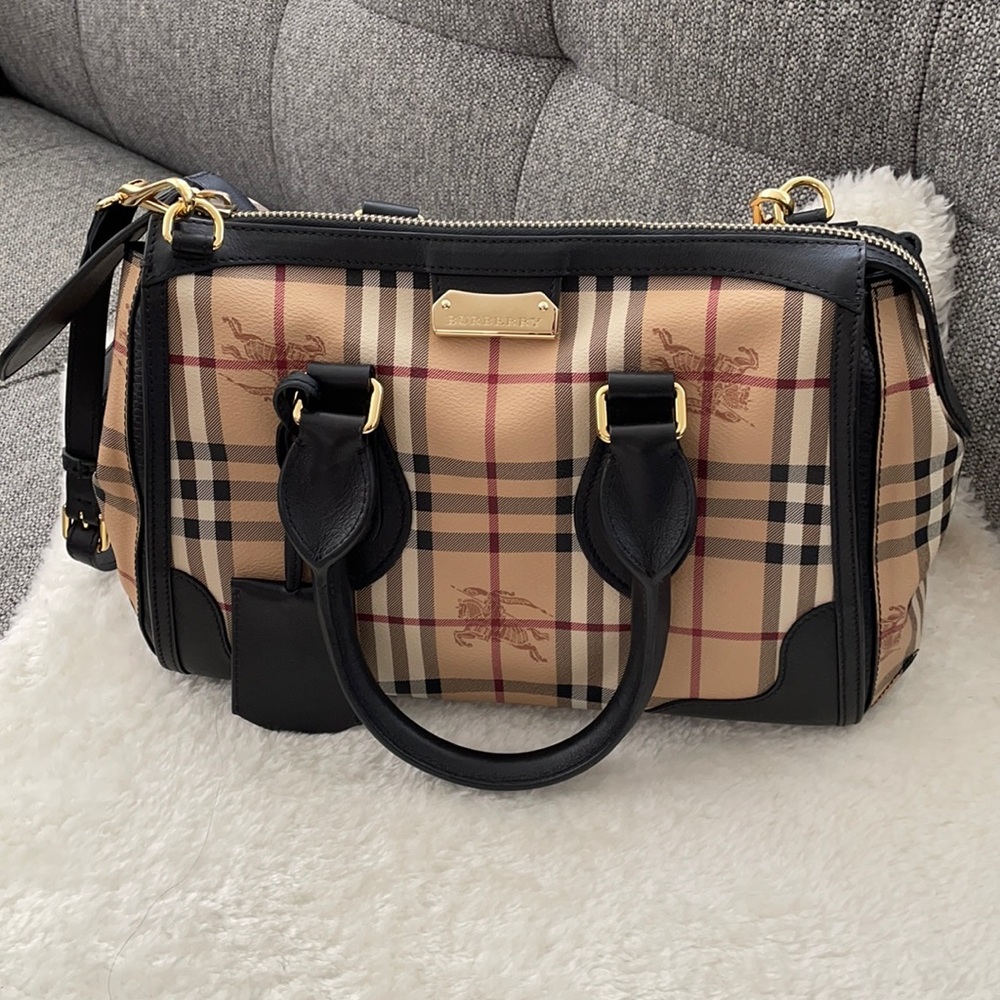 Burberry Gladstone Bag Handbag Satchel Authentic